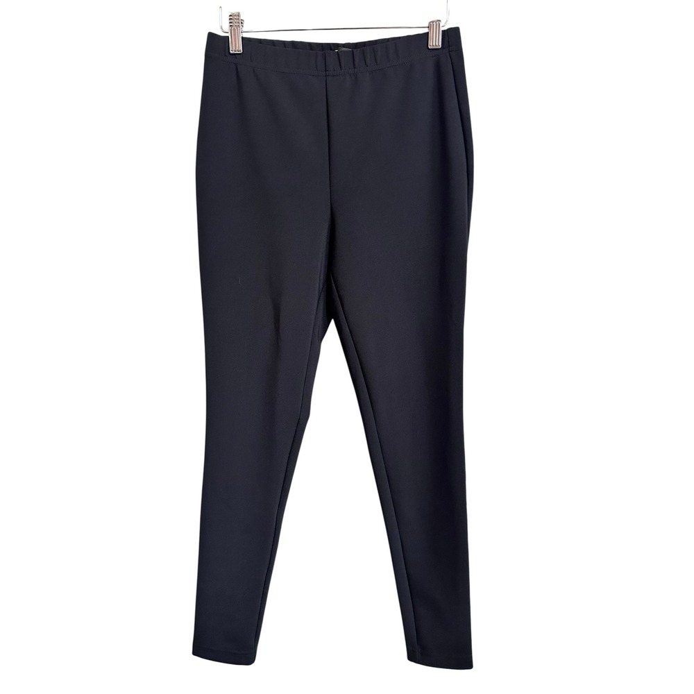 St. John‎ Black Stretch Pull On Leggings Nylon Small Professional minimalist